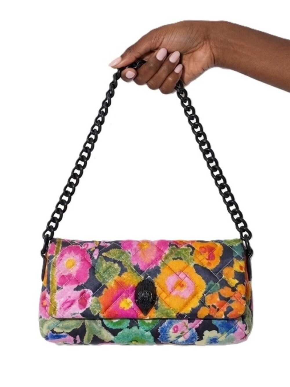 Kurt Geiger Floral Multicolor Shoulder Bag in Pink, Yellow, Blue and Green - Picture 5 of 6